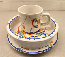 Tiffany & Co. Tiffany Seashore Nautical Cup & Saucer Set Ceramic 8 oz picture