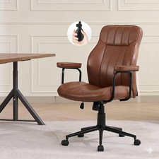 Mid Century Modern Office Chair with Inflatable Lumbar Support picture