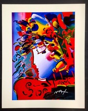 Colorful Peter Max - 16x20 large hand signed Offset Lithograph,  w/Certificate picture