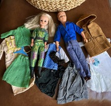 Vintage 1985 PEDIGREE Sindy GREEN STARLIGHT DOLL plus PAUL bundle  picture