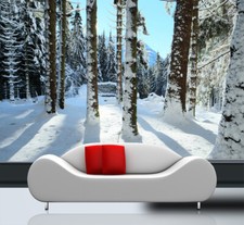 3D Snow Forest 3466 Wallpaper Mural Wall Print Wall Wallpaper Murals US Coco picture