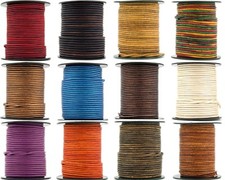 Xsotica® Round Leather Cord 1mm 10 Yards (30 Feet)  Over 65 Colors Available  picture