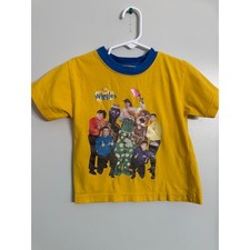 Vintage The Wiggles Band Kids Yellow T-Shirt Graphic Tee Size 3T OG TV Show Rare picture