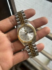 Rare Seiko 5 Automatic 17 Jewels Silver Dial Japan Made watch For Mens SNXJ90 picture