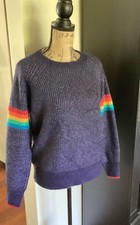 NWT JOULES French Navy Anna Pullover Sweater Long Sleeves Rainbow Stripe Sz US 8 picture