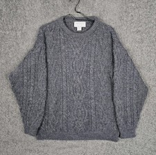 Vintage Bally Shanon Irish Sweater Men's Medium Cable Knit Chunky Wool picture