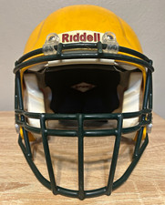 Riddell Speed Football Helmet Medium Yellow Gold Green Facemask 2013 Display picture