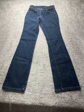 Wrangler Q-Baby No Gap Dark Wash Jeans Women's Size 1/2 28x32  Boot Cut picture