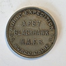 1947-1948 Curtiss Wright XP-87 Blackhawk Medal Token Muroc Air Base picture