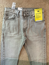 Levi's Men's Gray Slim Taper Low Rise Stretch Denim Jeans Performance 31x32 picture