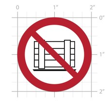 P023 Do Not Obstruct Sticker for water bottle phone tumbler hard hat picture