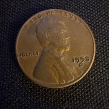 1958-D Wheat Penny w/lamination Error On Reverse picture