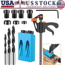 15 Pcs Pocket Hole Jig Kit 15 Degree Angle Drill Guide for Woodworking picture
