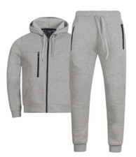 Men's Solid Jogger Tech Suit Fleece Sweatsuit SMALL TO 5XL  Running Gym Jogging picture