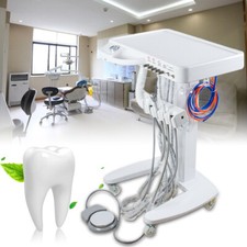 4 Holes Dental Unit System, Portable Mobile Delivery Rolling Box +Air Compressor picture
