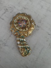 Vintage Bertrand Janine Bouissou Paris Enamel Floral Bouquet Brooch RARE 1930-50 picture