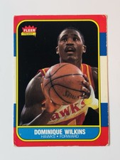 1986-87 Fleer Basketball Dominique Wilkins Rookie RC #121 Hawks picture