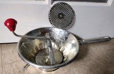 Vintage Passe-Vite Food Mill Moulinette hooks Belgium Made Ricer Applesaucer picture