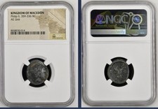 359BC-336BC Greek Kingdom of Macedon Philip II NGC Genuine Coin Apollo & Horse picture