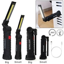 Magnetic Rechargeable COB LED RED Work Light Lamp Flashlight Folding Torch picture