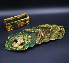 Rare Authentic Ancient Egyptian Antiquities Green Stone coasters Egyptian BC picture
