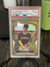 Ethan Salas 2023 Bowman Chrome Prospects 1st True Gold /50 Padres PSA 9 picture