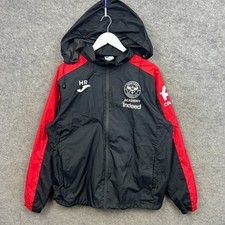 Brentford Jacket Mens Medium Joma Black Player Issue Coat Staff Windbreaker picture