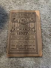 1927 Mac Donald's Farmers Almanac Crops Farming Book Antique picture