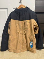 Columbia Omni-Tech 3-in-1 Hooded Insulated Waterproof Jacket Beige/Black Men’s L picture