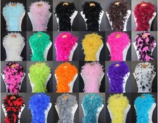 80 Gram Chandelle Feather Boa, 30+ colors & patterns to pick up from, New picture