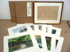 Masao Ido Oku no Hosomichi Twelve Months Woodblock Print Set Signed 82/350 072 picture