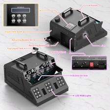 2000W Fog Machine DMX Smoke Fog Bubble Machine Strobe RGB LED Stage Par Lights picture