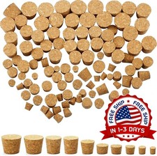 Paquete De 100 Tapones De Corcho Tapones Corcho Conicos De Madera Para Botellas. picture
