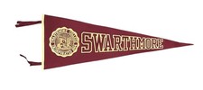 Vintage 1940s Swarthmore College Flocked Felt 29