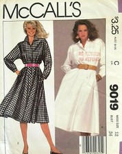 1980's VTG McCall's Misses' Dress Pattern 9019 Size 12 UNCUT picture