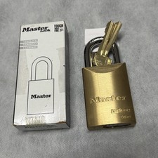 Master Lock Pro Series 6852 Brass Padlock 2 Keys New Open Box picture