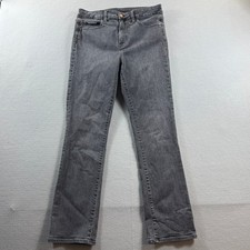 Gap Classic Straight High Rise Jeans Women 30/10R Gray Denim Stretch picture