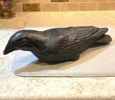 1940's Herters Paper Mache Crow Bird Field Decoy Halloween Decor 17