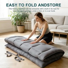 3 Inches Thick Mattress Topper Quilted Cooling Mattress Topper Pad Gray picture