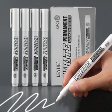 3pcs White Waterproof Permanent Paint Marker Pens for Metal Wood Fabric picture
