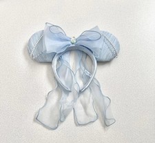 Disney Sea 24th Anniversary Mermaid Lagoon Minnie Mouse Ears Headband Blue picture