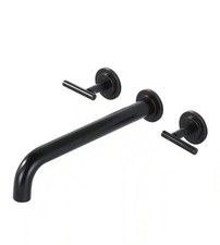 Wall Mount Tub Filler:  Oil Rubbed Bronze Bathtub Faucet Long Spout Reach,  picture