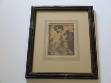 BELA SZIKLAY ETCHING STUDIO RARE ANTIQUE HUNGARIAN PORTRAIT SIGNED 1920'S ART picture