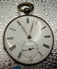 antique late 19th-century Swiss pocket watch  Skeletonize Man & Woman REPAIR picture