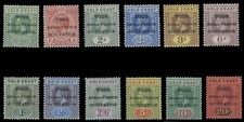1916 TOGO-BR. OCCUPATION OF GERMAN COLONY, 2ND OVERPRINT ON GOLD COAST, SC#80-91 picture