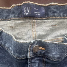 Gap Denim Blue Jeans Straight 42 X 32.      0002 picture