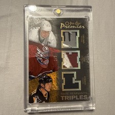 2007-08 O-Pee-Chee Premier Wayne Gretzky Roy Lemieux Patch 2/3 Remnants Triples picture