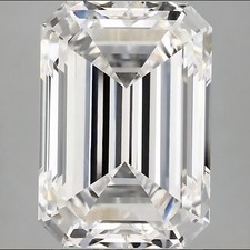 Emerald Cut 7.19 CT Lab Grown IGI Certified Loose Diamond G Color VVS2 Clarity picture