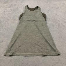 Lululemon Extra Mile Dark Olive Yoga 2-in-1 Built-In Bra Tank Top Women's Size 8 picture