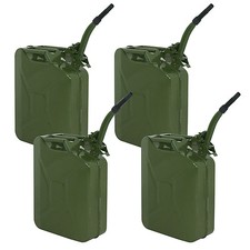 5Gallon 20L 4PCS Jerry Can Metal Steel Tank Military Style Storage Gas Can Green picture
